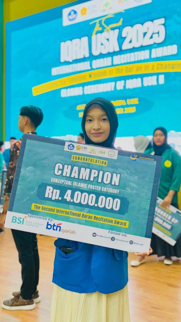 Mahasiswa PAI Raih Juara 1 Lomba Poster Tingkat Internasional pada Ajang IQRA USK